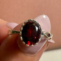 Oval Garnet Ring – Sterling Silver – Size 9 | Rings | Wiccan Center