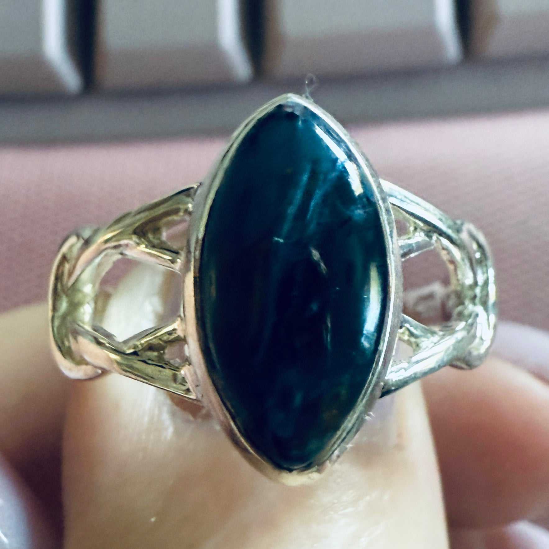 Pietersite Marquise Ring – Sterling Silver – Size 8 | Rings | Wiccan Center