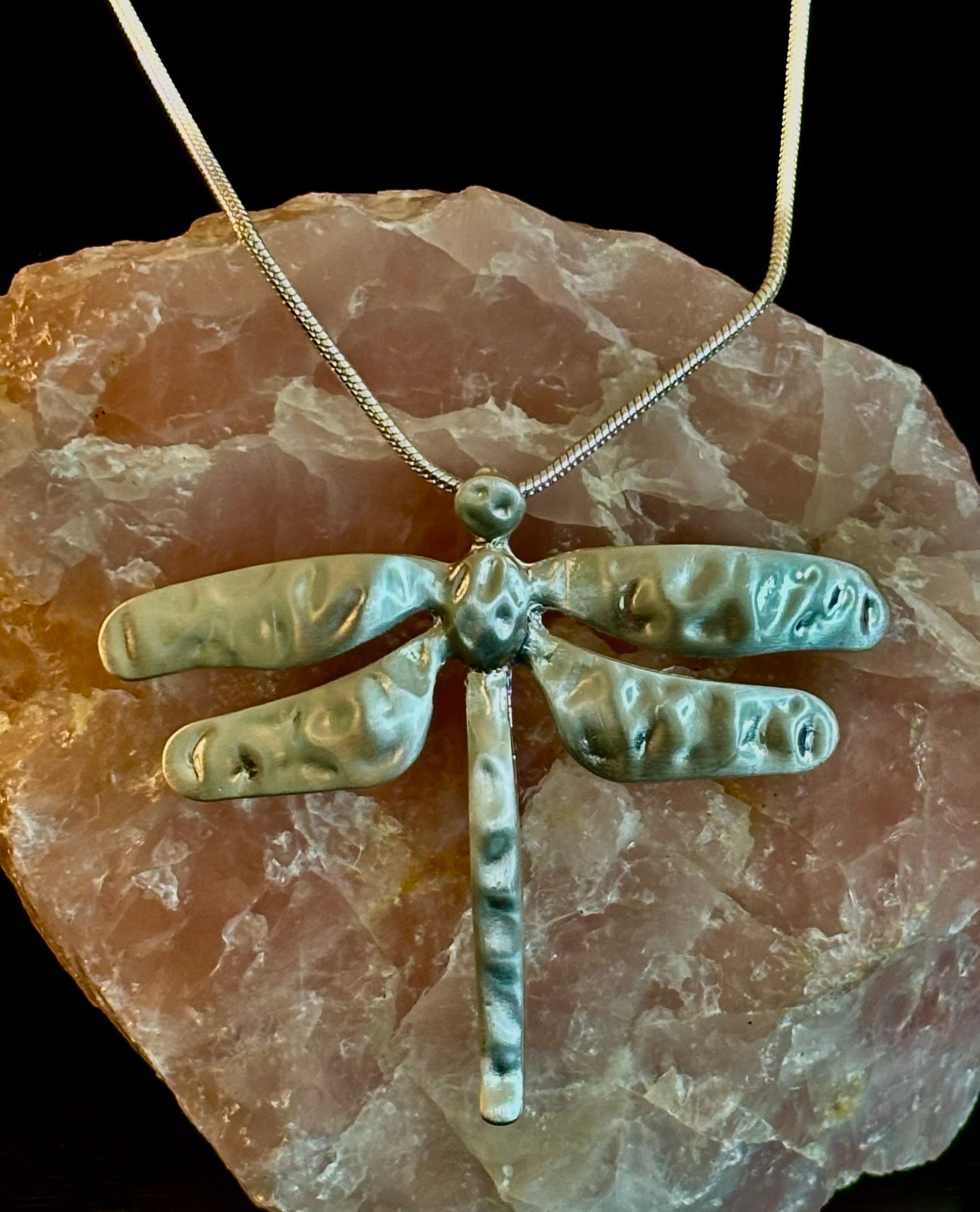 🐉 Dragonfly Pendant Necklace – Embrace Change, Fly Fierce | | Wiccan Center