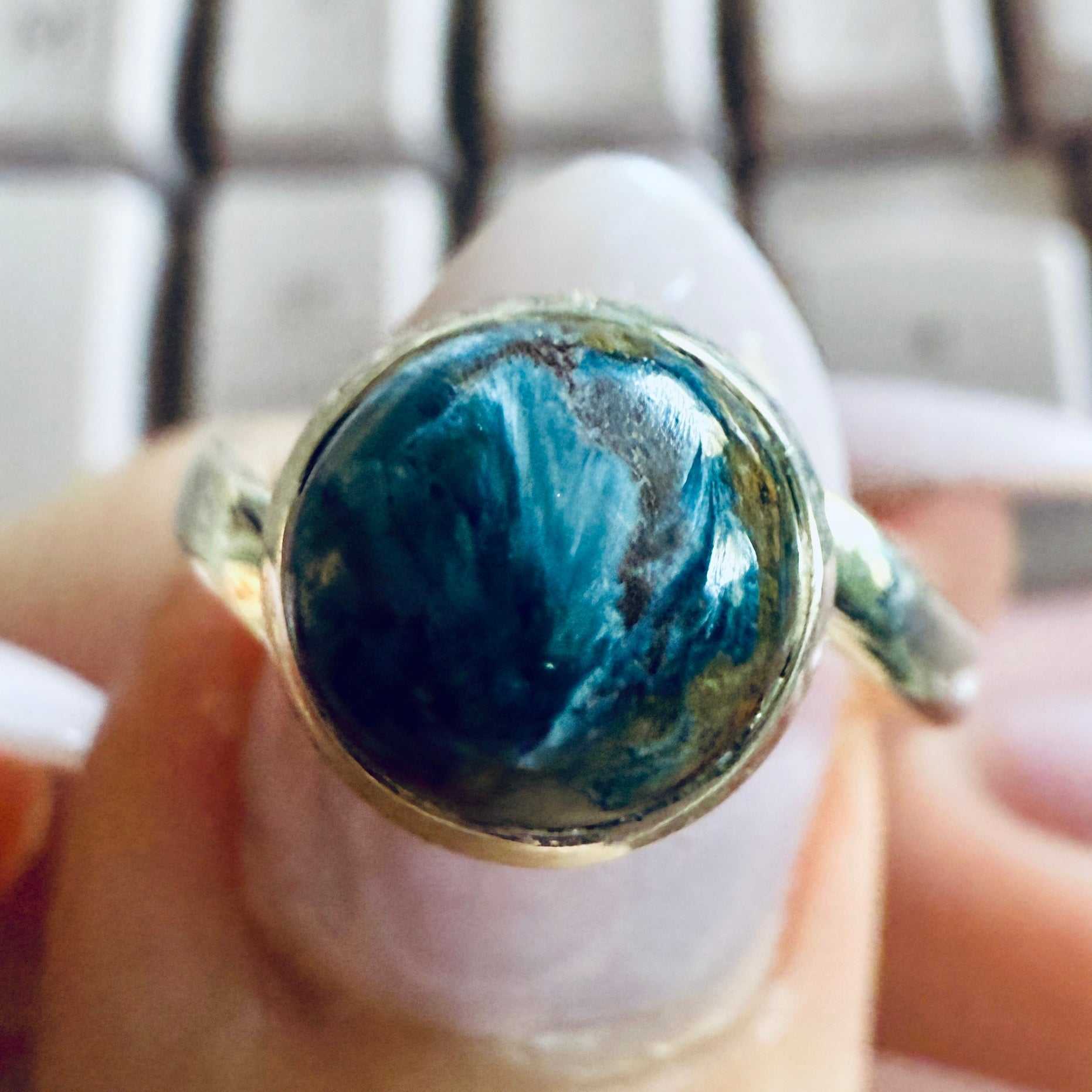 Pietersite Round Ring — Sterling Silver — Size 6 | Rings | Wiccan Center