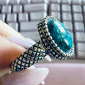Turquoise Snake Band Ring — Sizes 8 and 9 | Rings | Wiccan Center