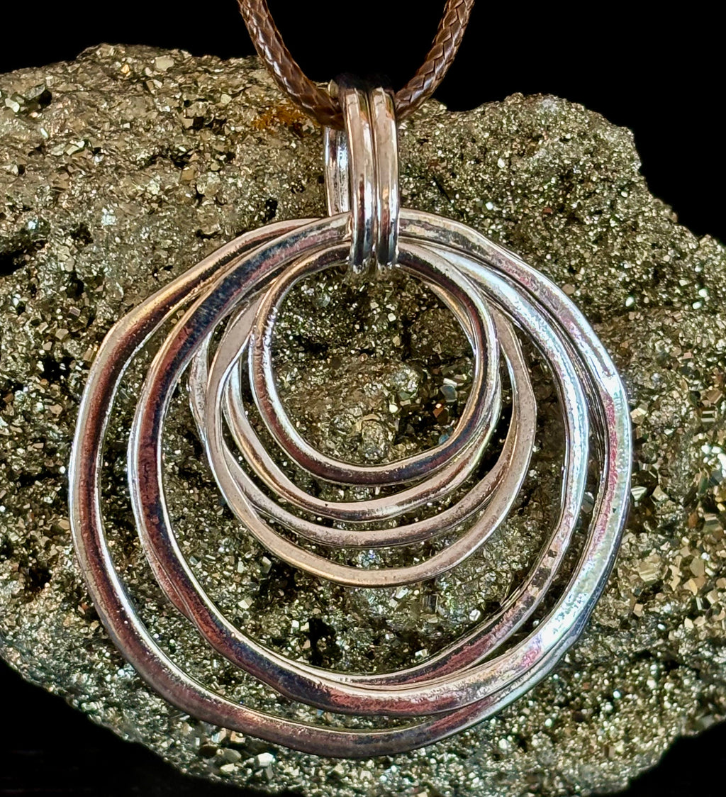 🔘 7-Layered Asymmetrical Circle Pendant Necklace – Bold. Minimal. Fabulous. | | Wiccan Center