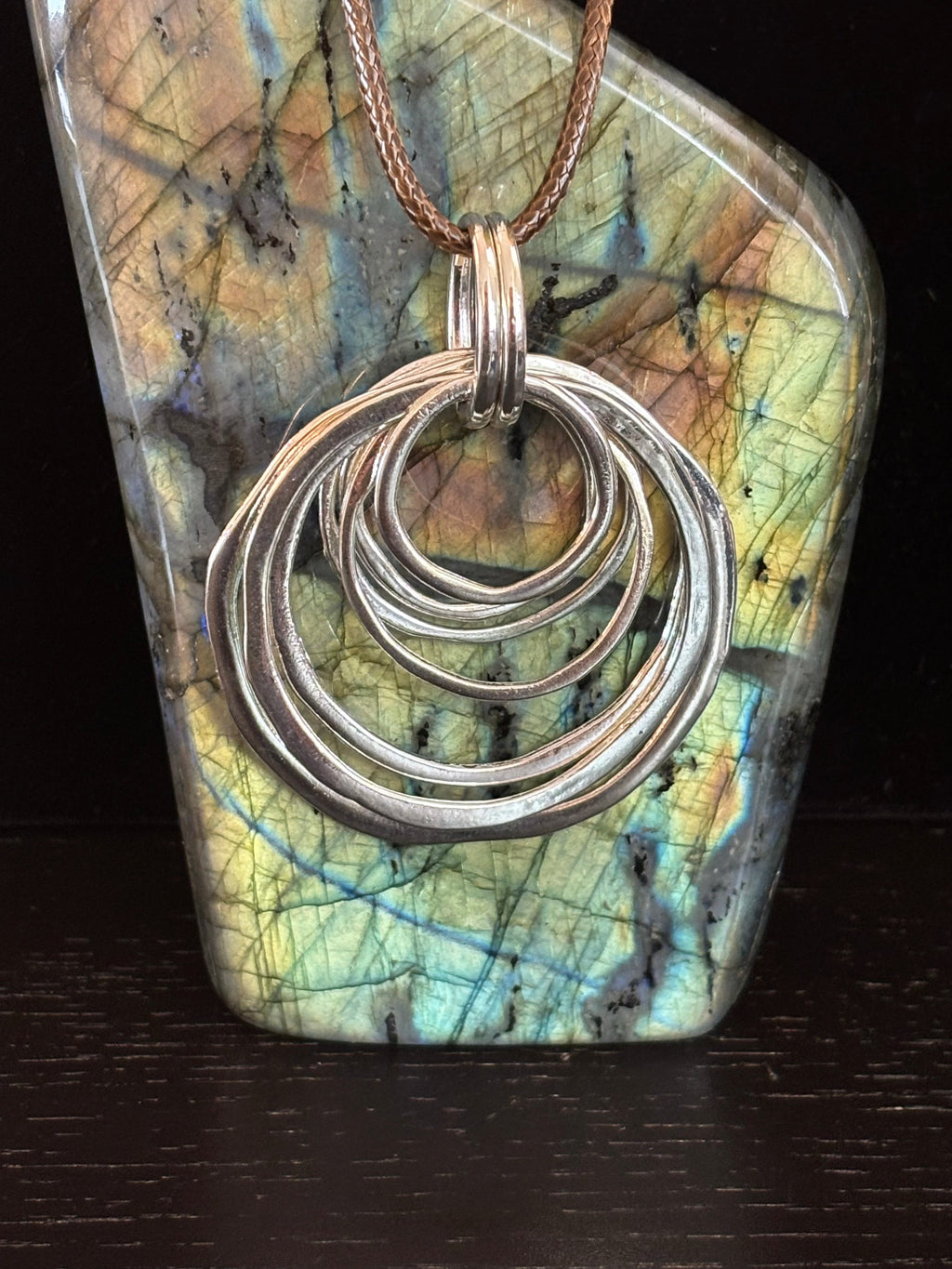 🔘 7-Layered Asymmetrical Circle Pendant Necklace – Bold. Minimal. Fabulous. | | Wiccan Center