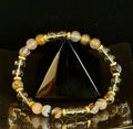 Bohemian "Overthinker's Elixir" Bracelet – Handcrafted Botswana Agate & Smoky Quartz for Grounding & Clarity | | Wiccan Center