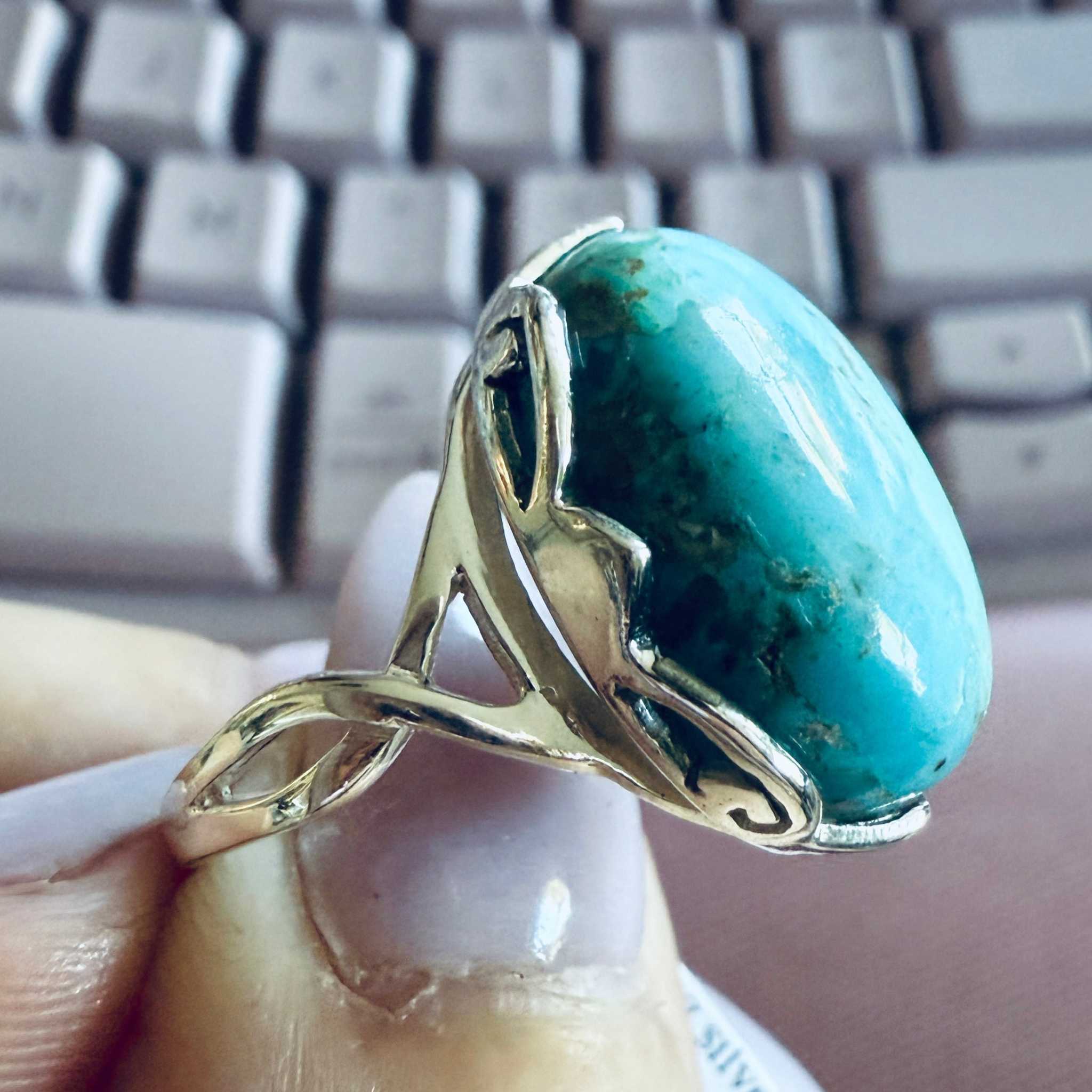 Turquoise Ring — Size 8 (Oval) | Rings | Wiccan Center