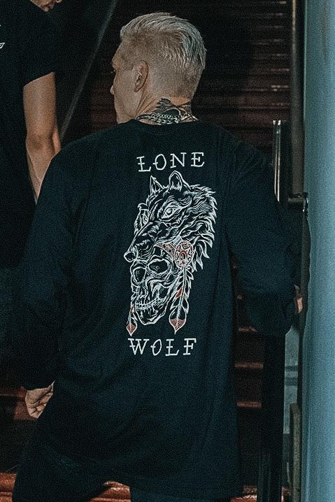 Lone Wolf Long Sleeve RED | | Wiccan Center