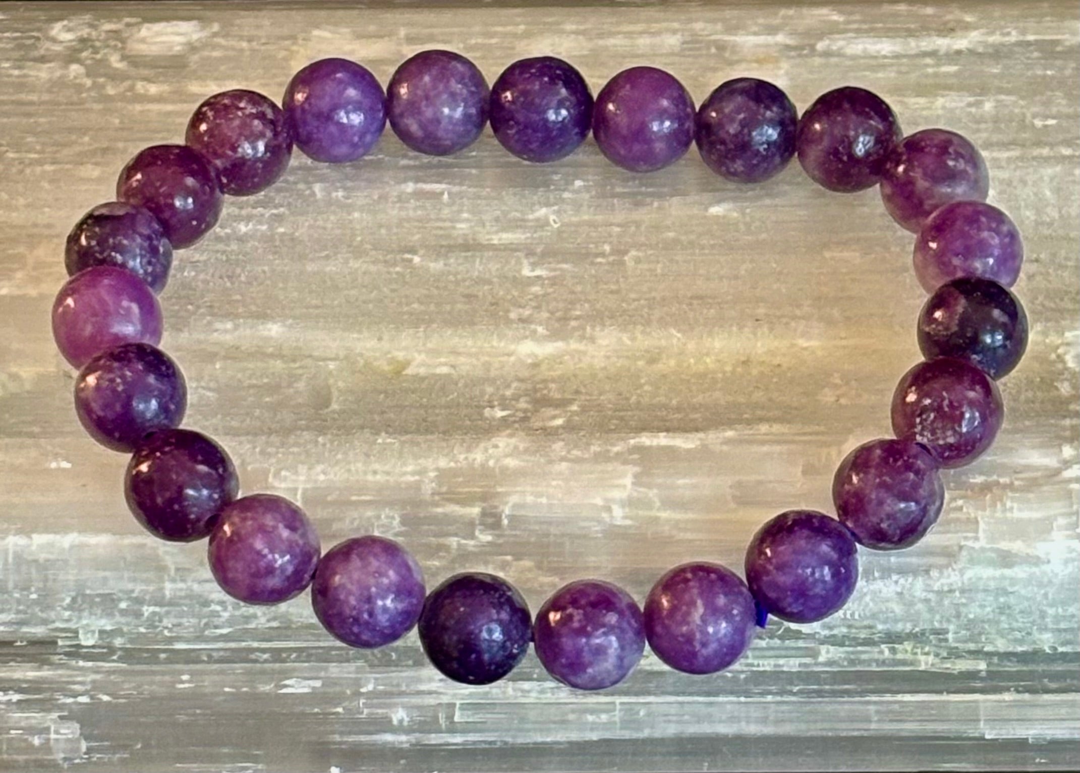 Lepidolite Reiki-Infused Peace & Emotional Balance Bracelet (Medium to Large Wrists) | | Wiccan Center