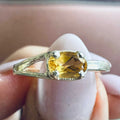 Citrine Split-Band Oval Ring – Sterling Silver – Size 6 | Rings | Wiccan Center