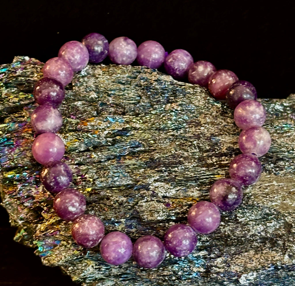 Lepidolite Reiki-Infused Peace & Emotional Balance Bracelet (Medium to Large Wrists) | | Wiccan Center