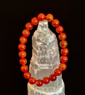 Carnelian Gemstone Bracelet 8mm & 10mm – Reiki-Infused Motivation & Manifestation Jewelry (Medium Wrist) | | Wiccan Center