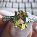 Citrine Oval Textured-Band Ring – Sterling Silver – Size 8 | Rings | Wiccan Center