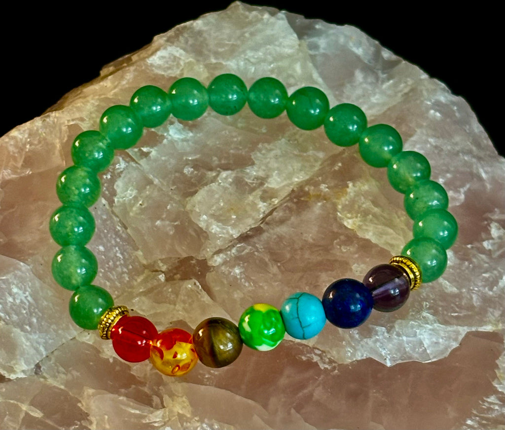 Chakra & Green Aventurine Healing Bracelet | | Wiccan Center