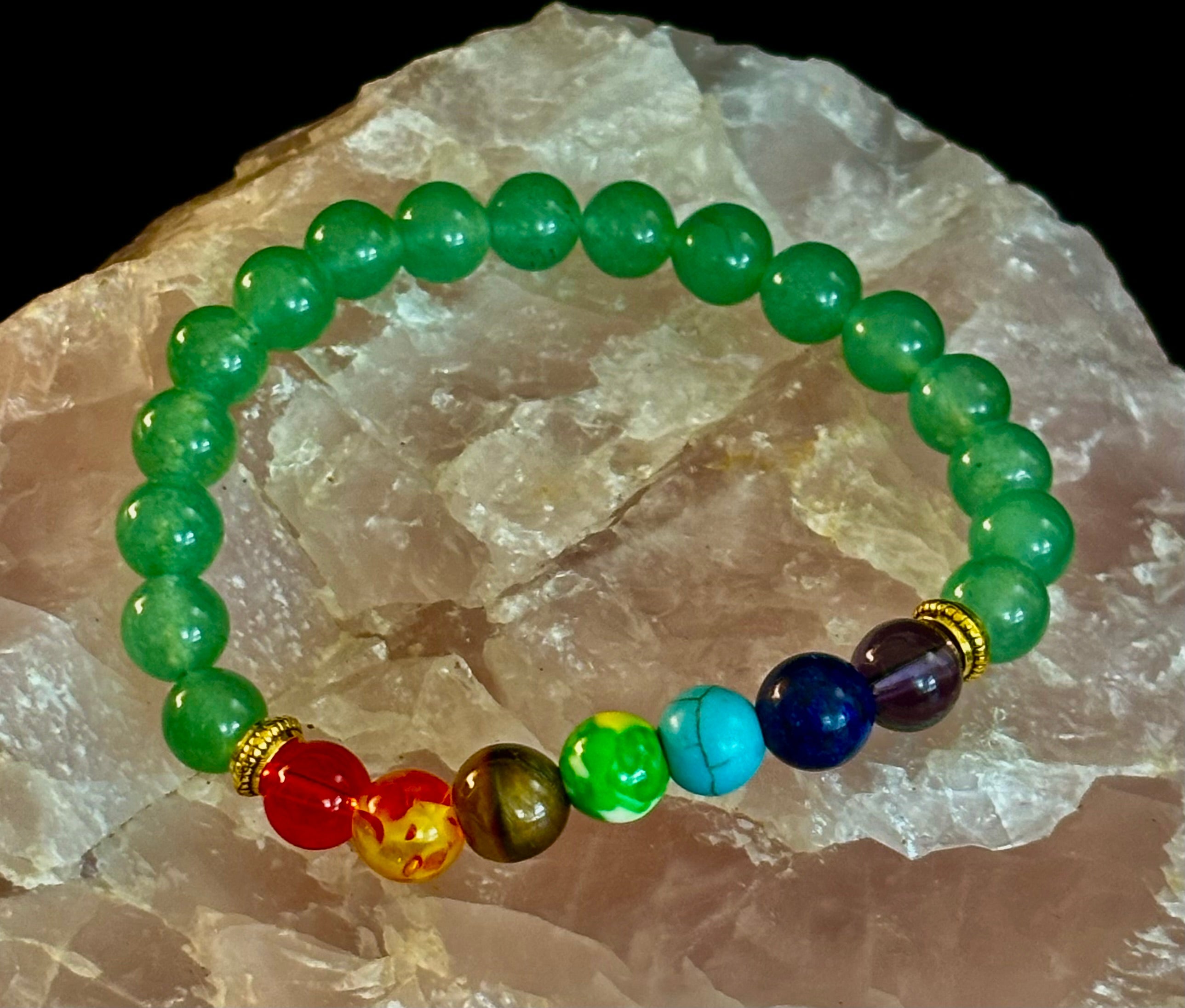 Chakra & Green Aventurine Healing Bracelet | | Wiccan Center