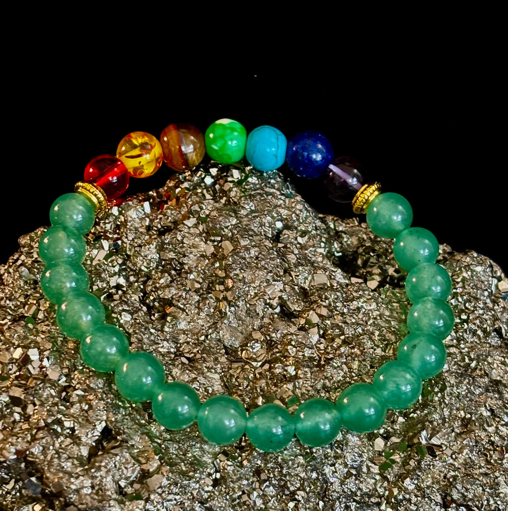 Chakra & Green Aventurine Healing Bracelet | | Wiccan Center
