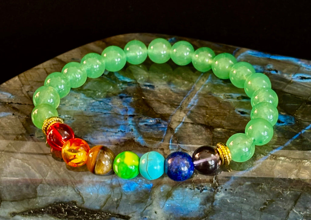 Chakra & Green Aventurine Healing Bracelet | | Wiccan Center
