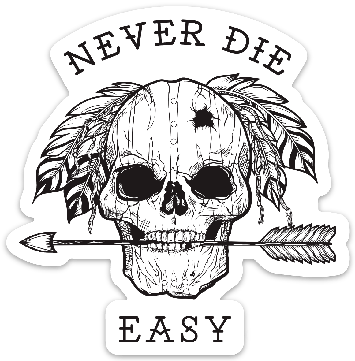 Never Die Easy Decal | | Wiccan Center