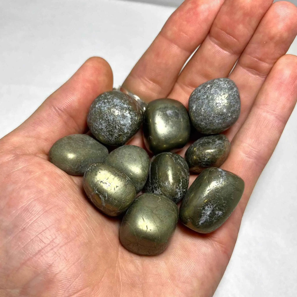 Pyrite Tumbled Stone | Tumbled Stones | Wiccan Center