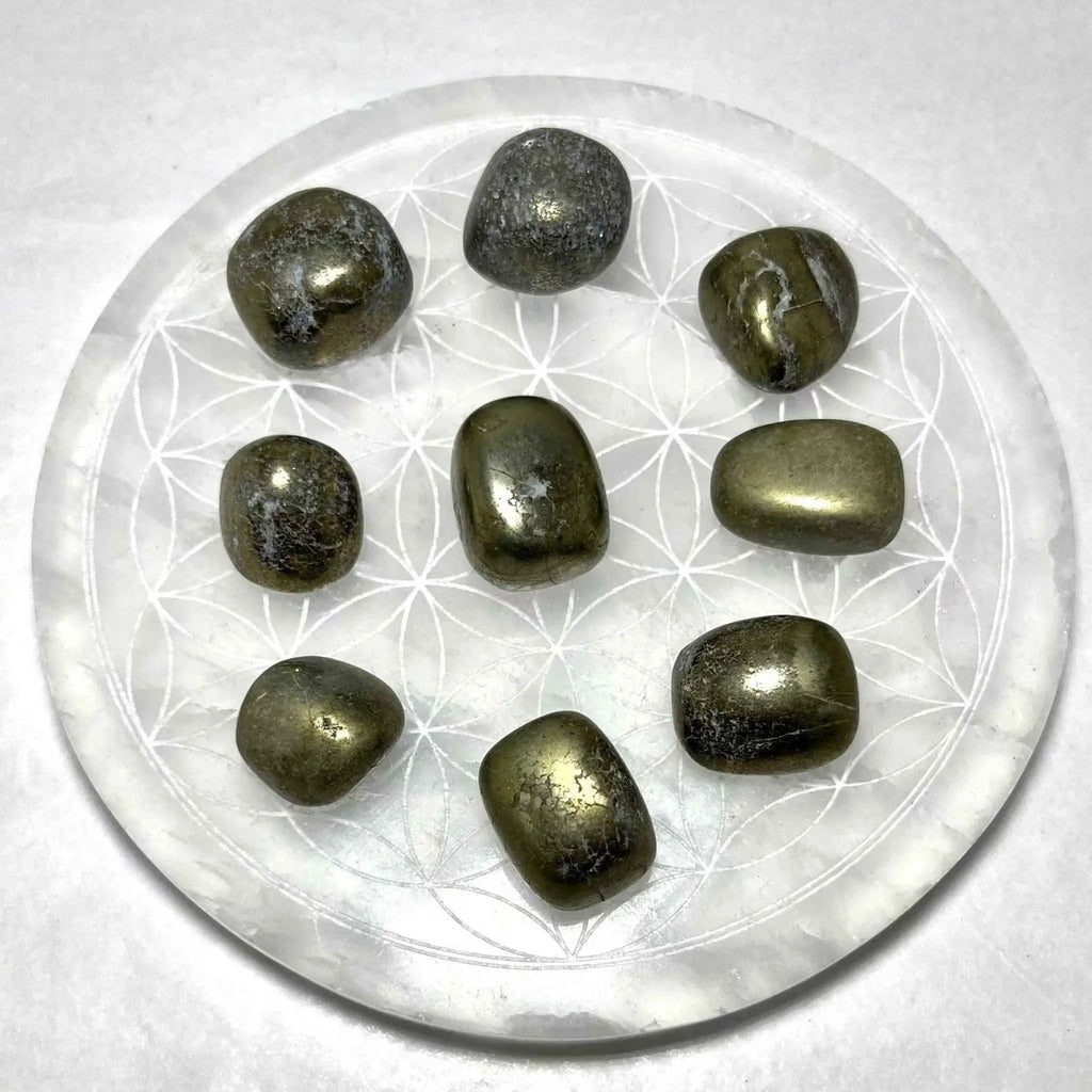 Pyrite Tumbled Stone | Tumbled Stones | Wiccan Center