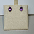 Amethyst Oval Post Earrings – Sterling Silver | Earrings | Wiccan Center