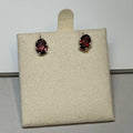 Garnet Oval Post Earrings – Sterling Silver | Earrings | Wiccan Center