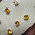 Citrine Round Post Earrings – Sterling Silver | Earrings | Wiccan Center