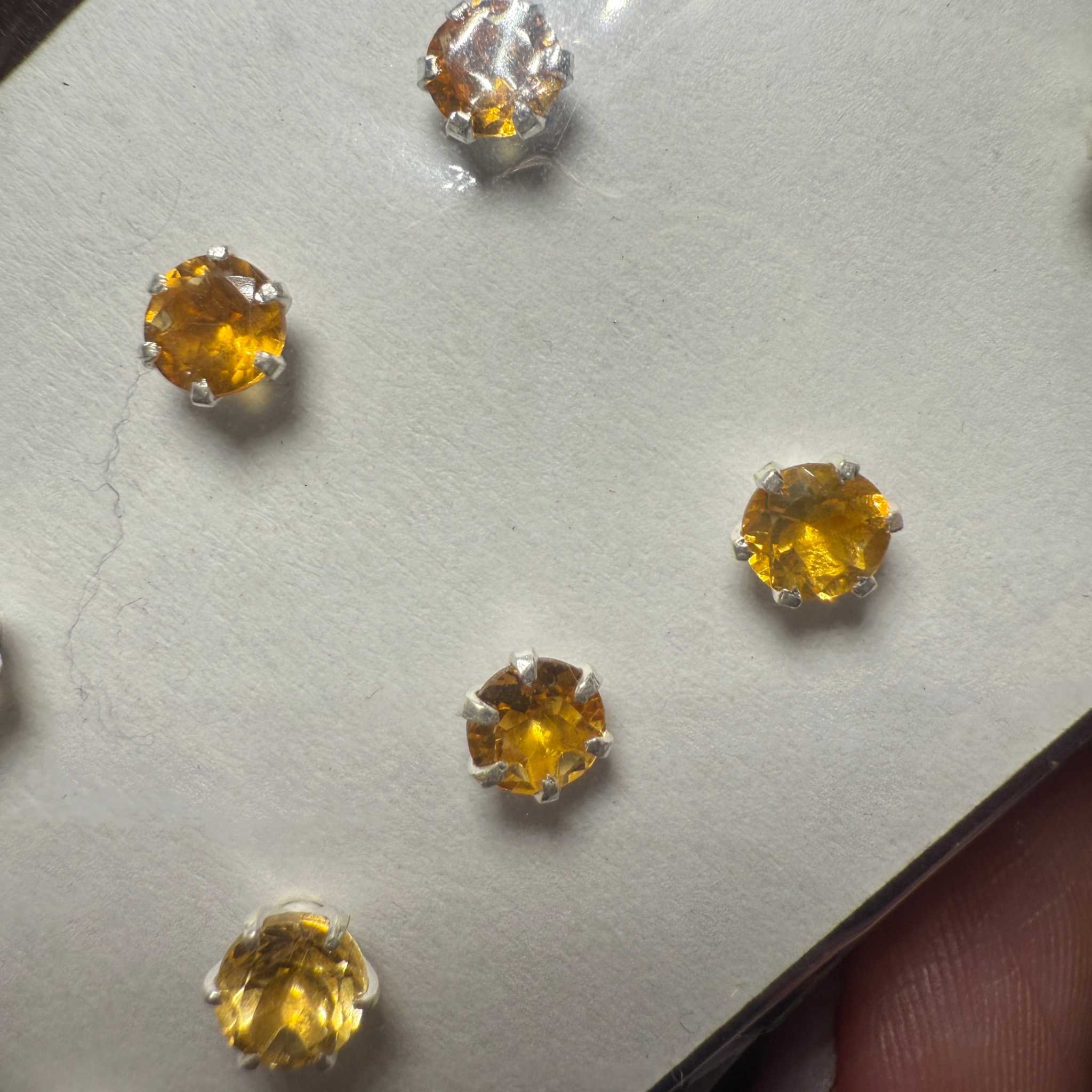 Citrine Round Post Earrings – Sterling Silver | Earrings | Wiccan Center