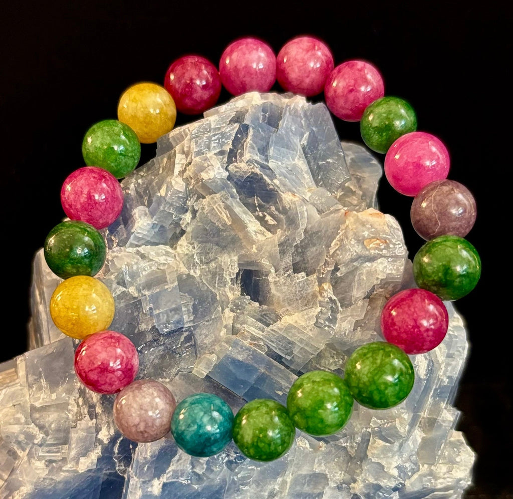 Multicolor Tourmaline Bracelet – Reiki-Infused Balance, Protection & Emotional Healing Jewelry (Medium Wrist) | | Wiccan Center