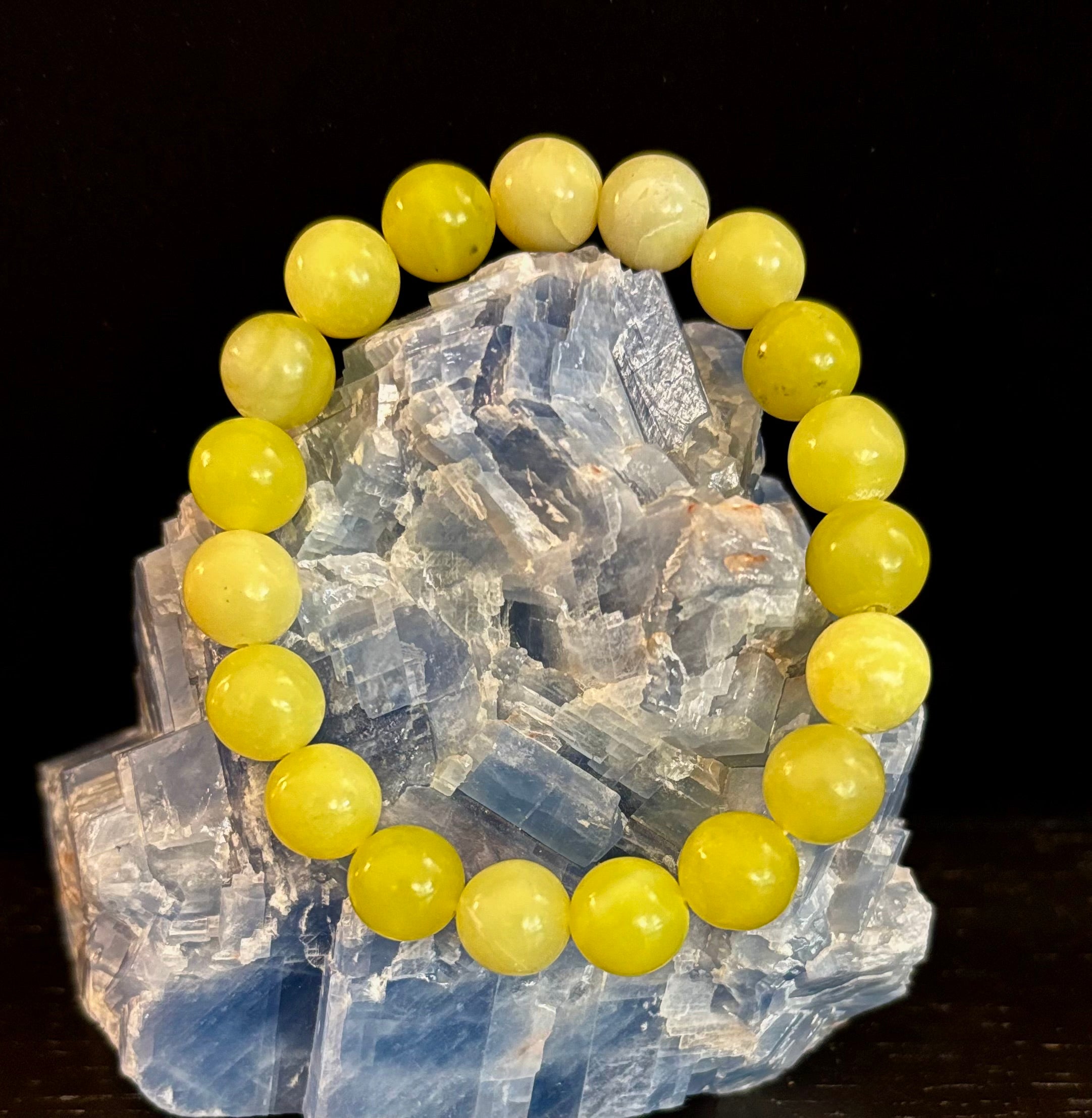 Lemon Jade Beaded Bracelet 8mm & 10mm – Reiki-Infused Joy, Abundance & Positive Energy Jewelry | | Wiccan Center