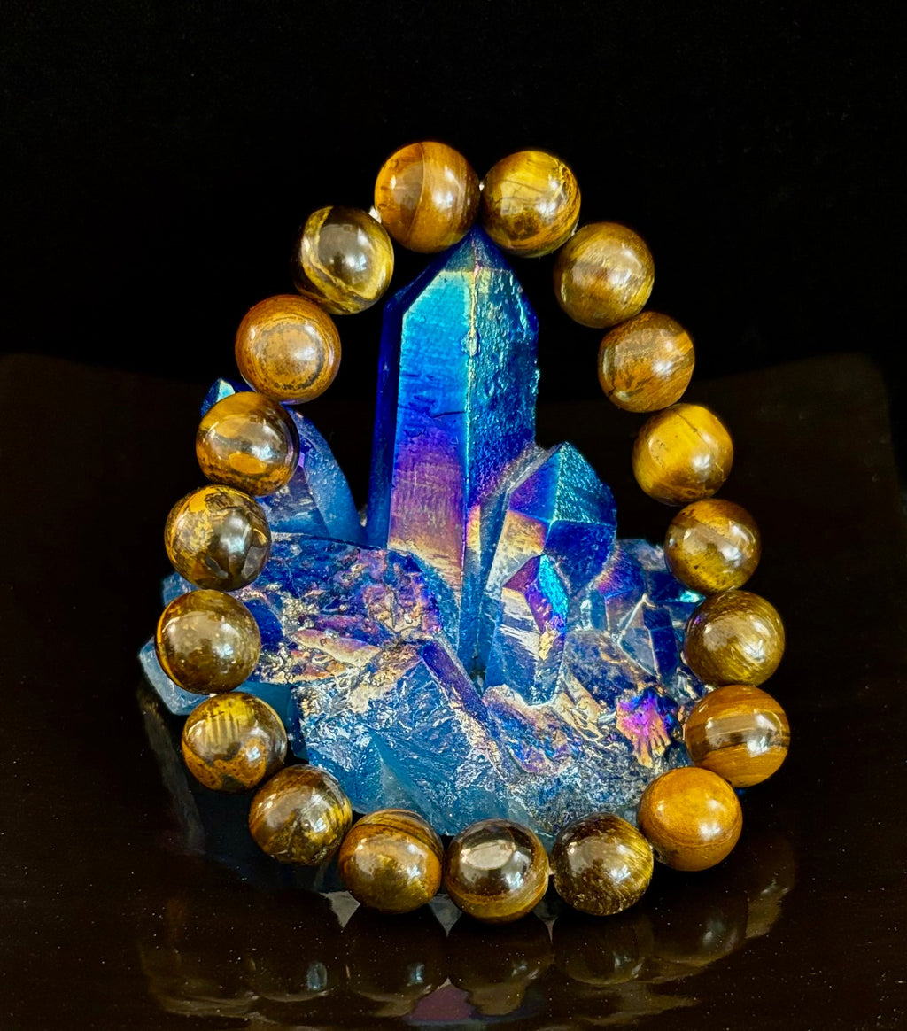 Natural Tiger Eye Beaded Bracelet – Stone of Personal Power | | Wiccan Center