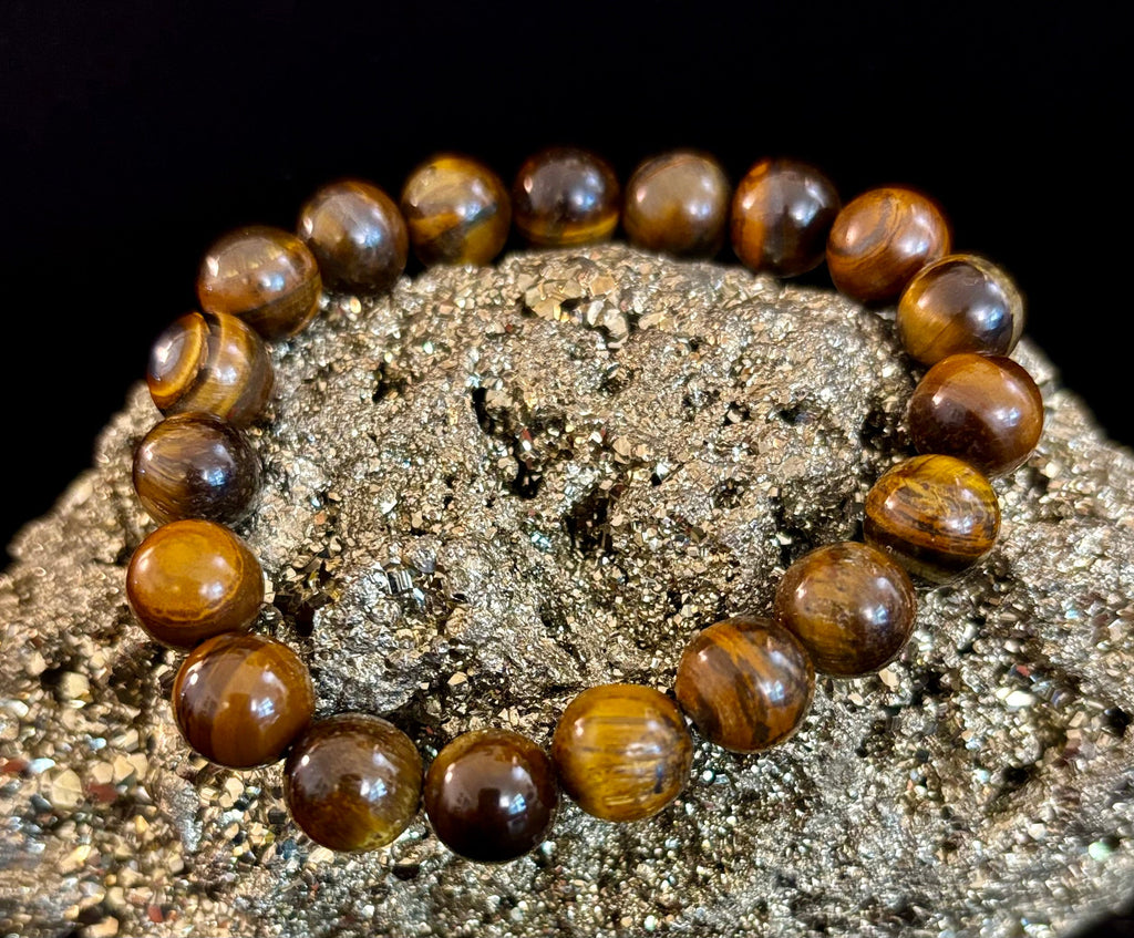 Natural Tiger Eye Beaded Bracelet – Stone of Personal Power | | Wiccan Center
