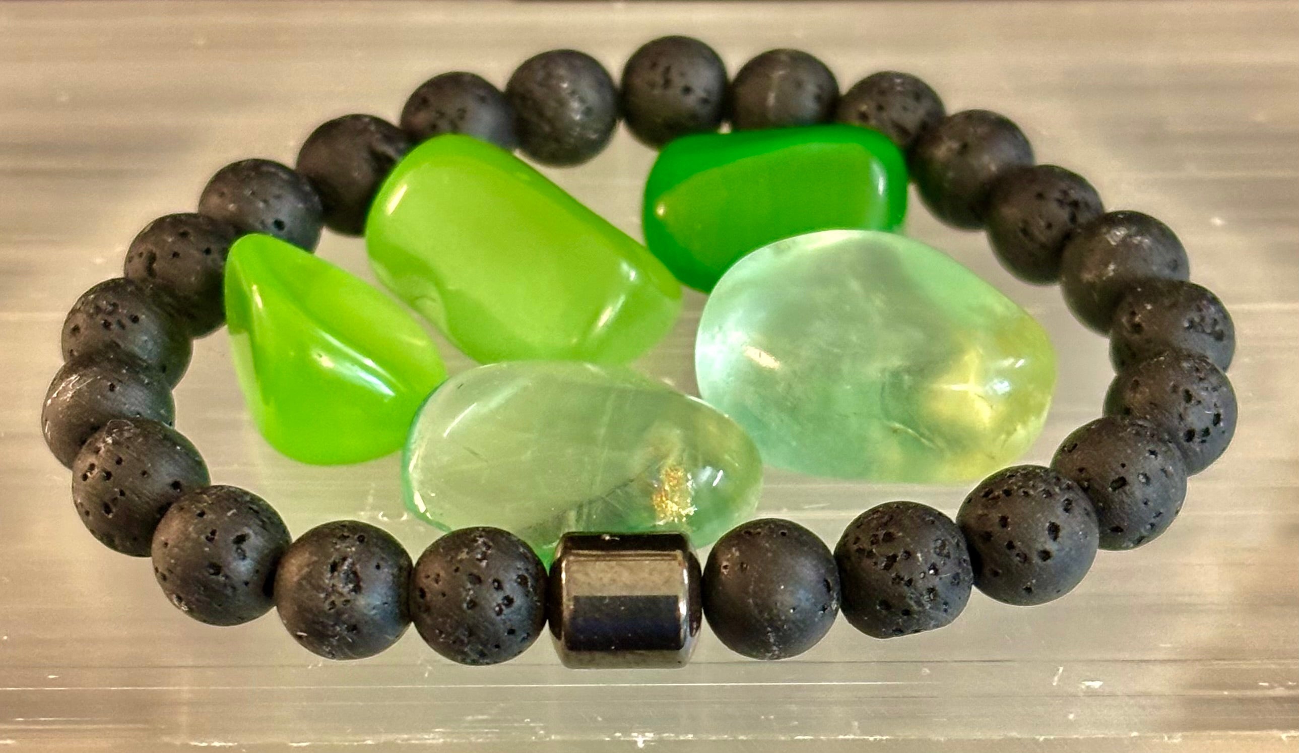Earth Energy Collection – 6 Choices - Natural Stone & Magnetic Bead Bracelets for Medium to Large Wrists | | Wiccan Center