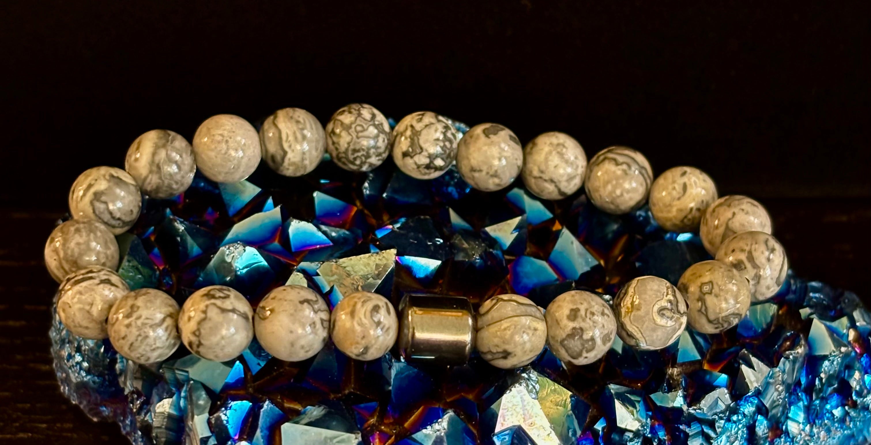 Earth Energy Collection – 6 Choices - Natural Stone & Magnetic Bead Bracelets for Medium to Large Wrists | | Wiccan Center