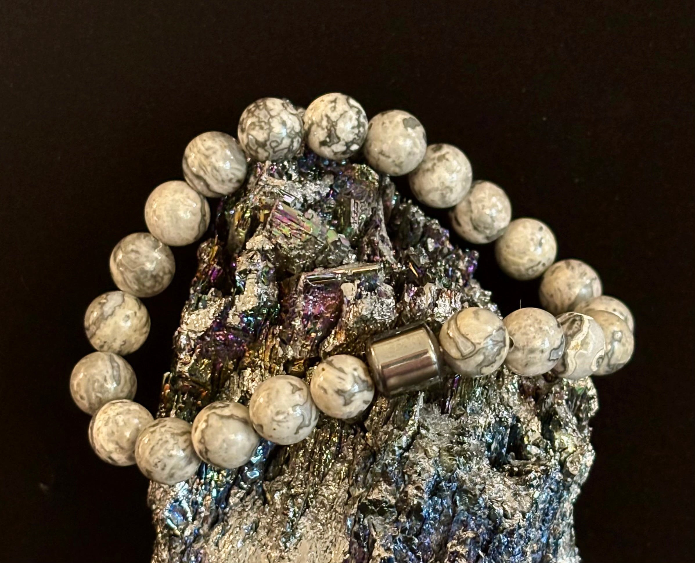 Earth Energy Collection – 6 Choices - Natural Stone & Magnetic Bead Bracelets for Medium to Large Wrists | | Wiccan Center