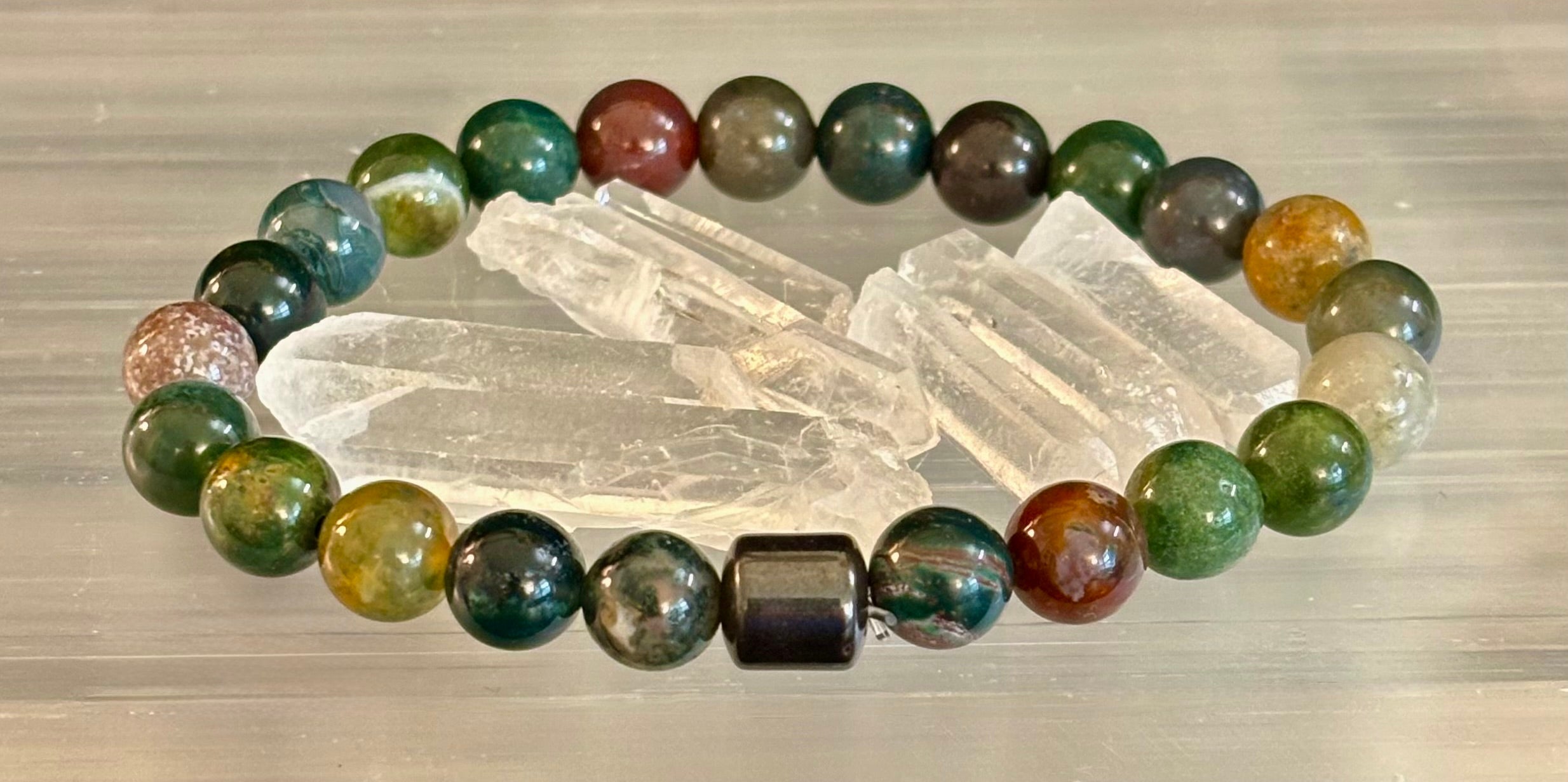 Earth Energy Collection – 6 Choices - Natural Stone & Magnetic Bead Bracelets for Medium to Large Wrists | | Wiccan Center