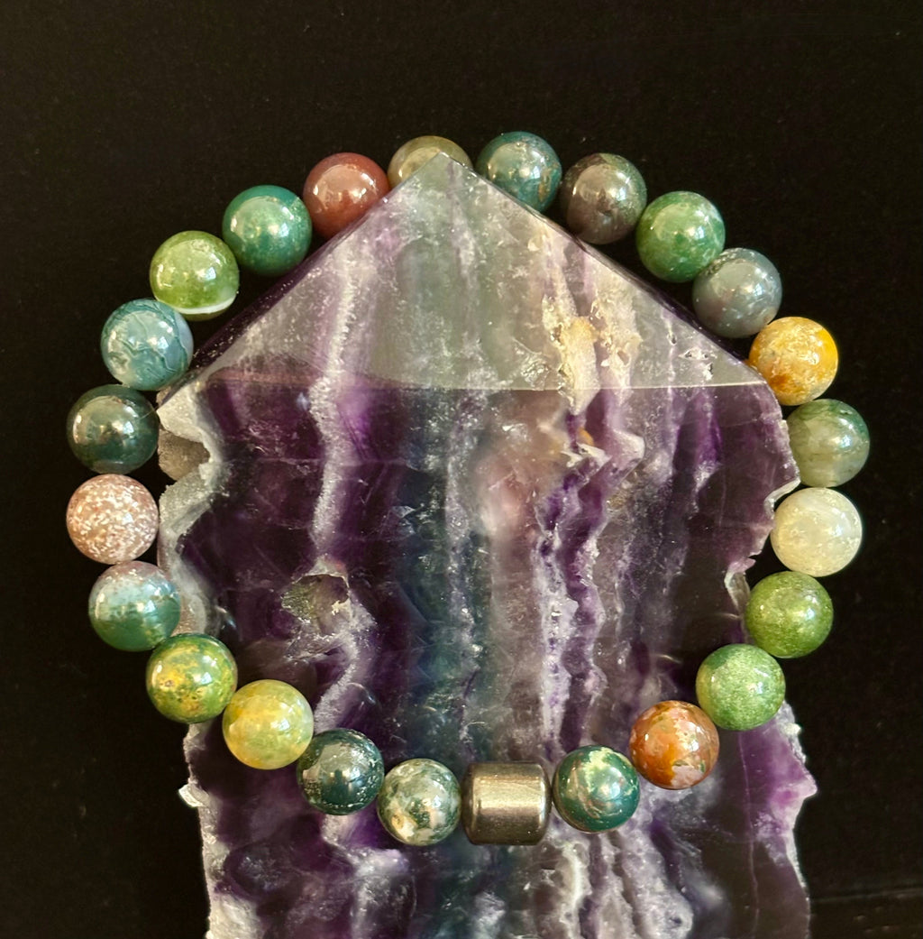 Earth Energy Collection – 6 Choices - Natural Stone & Magnetic Bead Bracelets for Medium to Large Wrists | | Wiccan Center