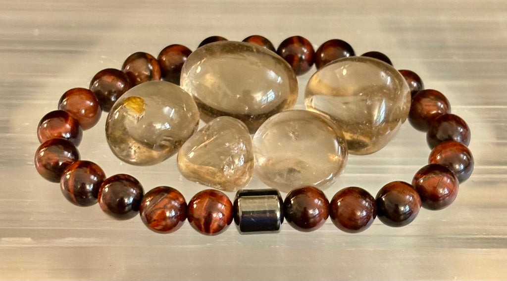 Earth Energy Collection – 6 Choices - Natural Stone & Magnetic Bead Bracelets for Medium to Large Wrists | | Wiccan Center