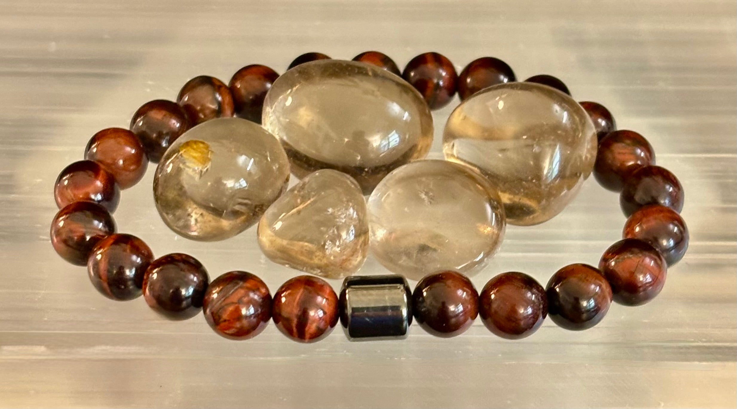 Earth Energy Collection – 6 Choices - Natural Stone & Magnetic Bead Bracelets for Medium to Large Wrists | | Wiccan Center