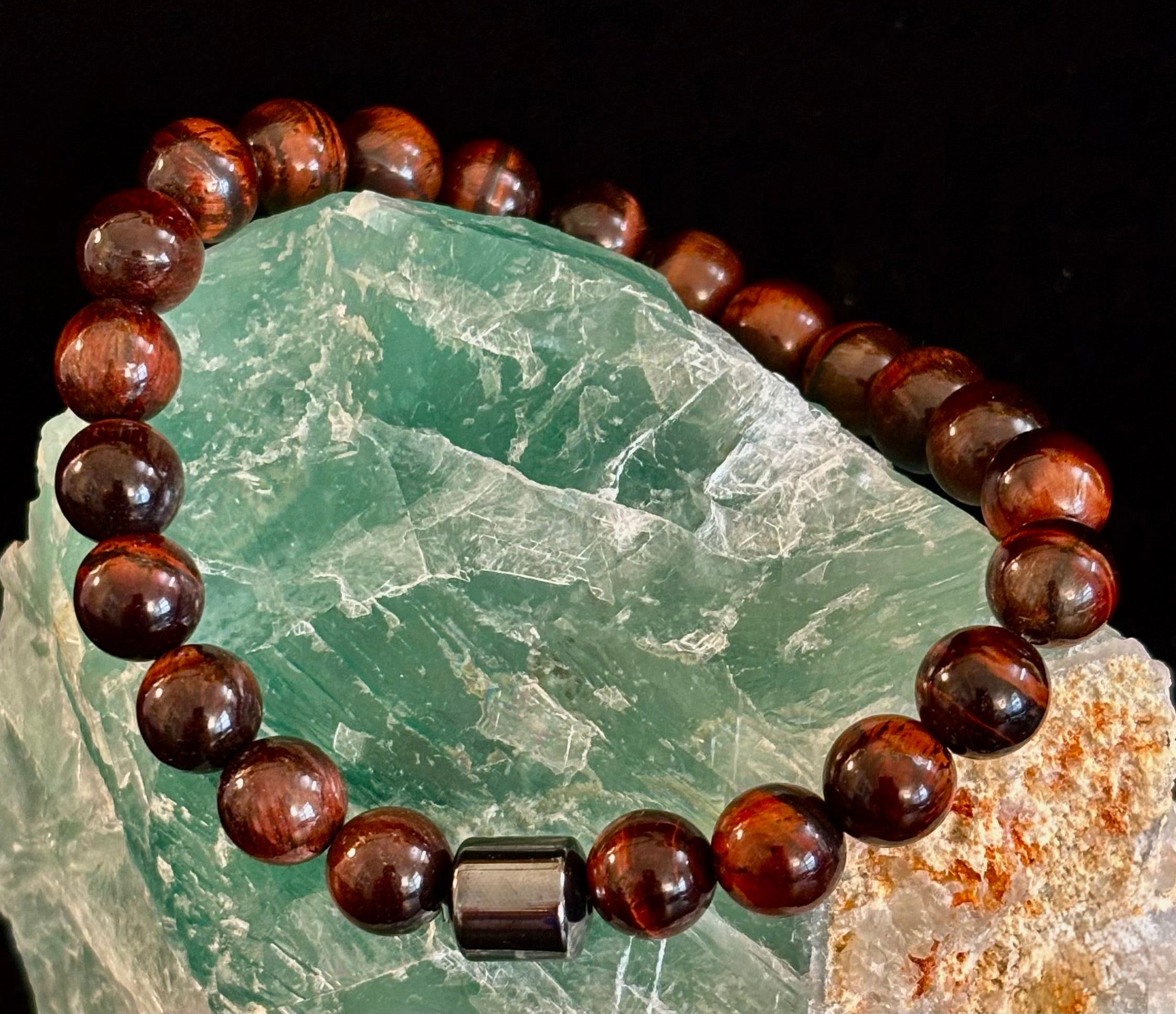 Earth Energy Collection – 6 Choices - Natural Stone & Magnetic Bead Bracelets for Medium to Large Wrists | | Wiccan Center