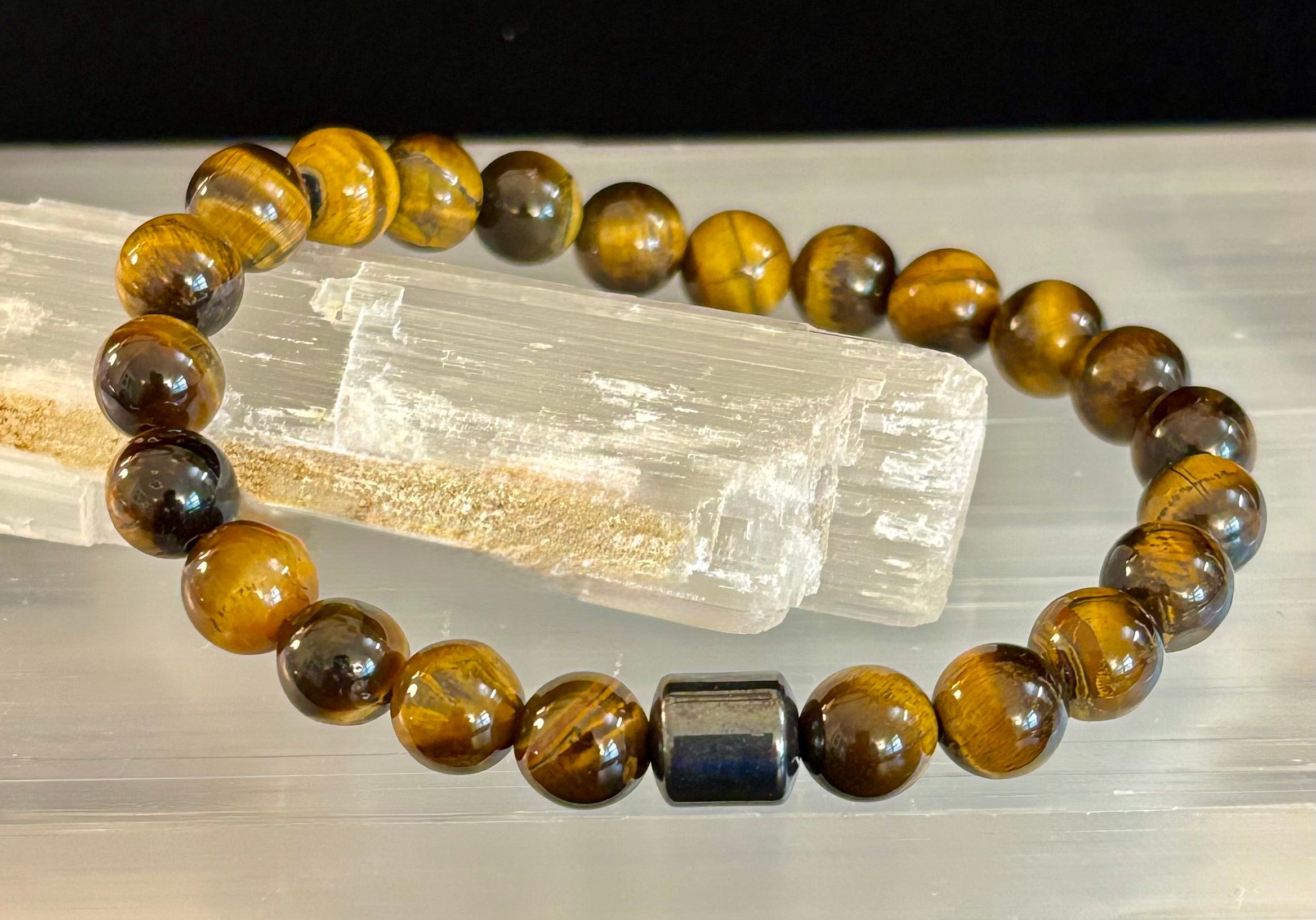 Earth Energy Collection – 6 Choices - Natural Stone & Magnetic Bead Bracelets for Medium to Large Wrists | | Wiccan Center
