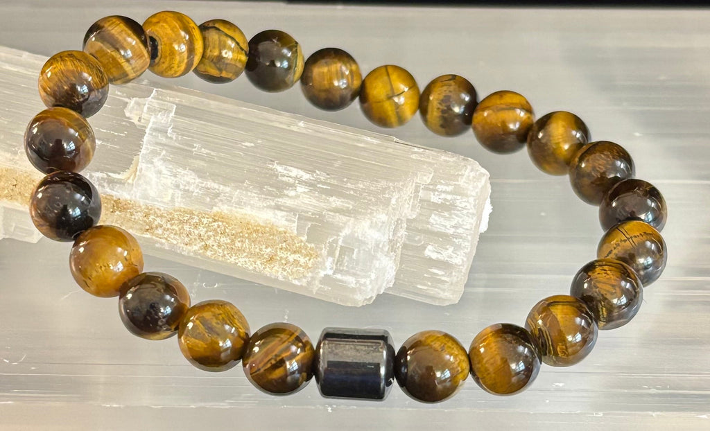 Earth Energy Collection – 6 Choices - Natural Stone & Magnetic Bead Bracelets for Medium to Large Wrists | | Wiccan Center