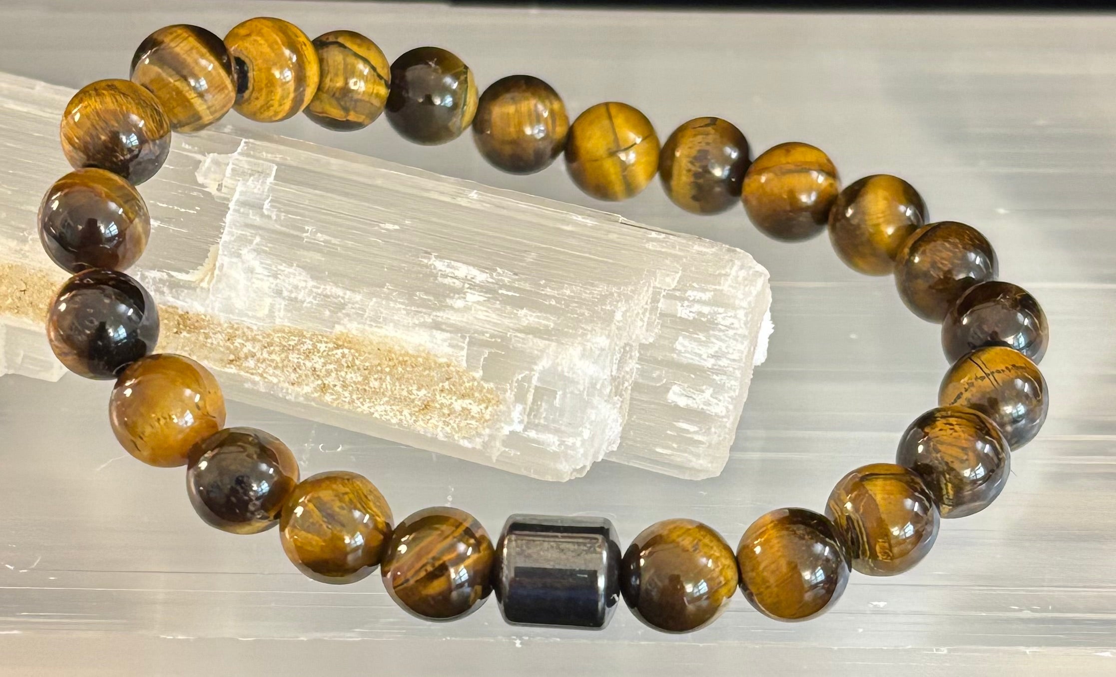 Earth Energy Collection – 6 Choices - Natural Stone & Magnetic Bead Bracelets for Medium to Large Wrists | | Wiccan Center