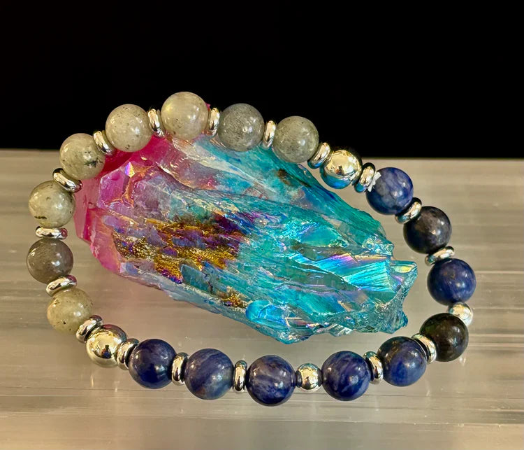 Men’s Sodalite & Labradorite Energy Bracelet – Confidence, Clarity & Protection