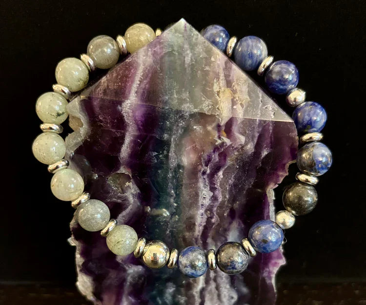 Men’s Sodalite & Labradorite Energy Bracelet – Confidence, Clarity & Protection