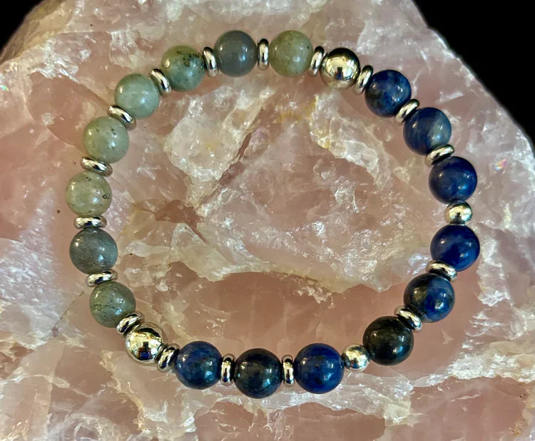 Men’s Sodalite & Labradorite Energy Bracelet – Confidence, Clarity & Protection