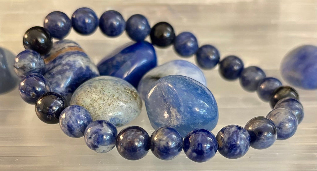 Sodalite Gemstone Bracelet – Intuition, Truth & Emotional Balance (Small to Large Wrist Size Options) | | Wiccan Center