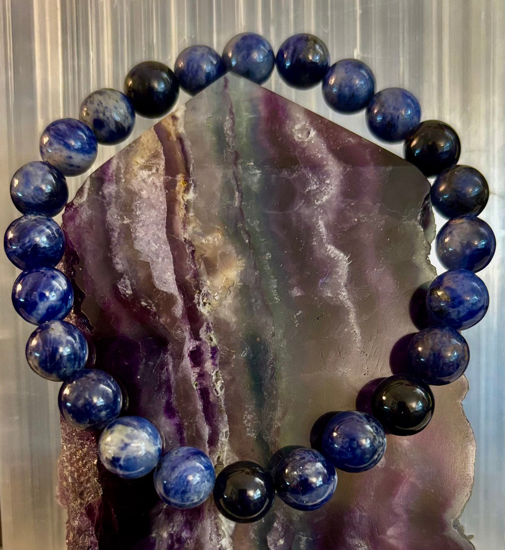 Sodalite Gemstone Bracelet – Intuition, Truth & Emotional Balance (Small to Large Wrist Size Options) | | Wiccan Center