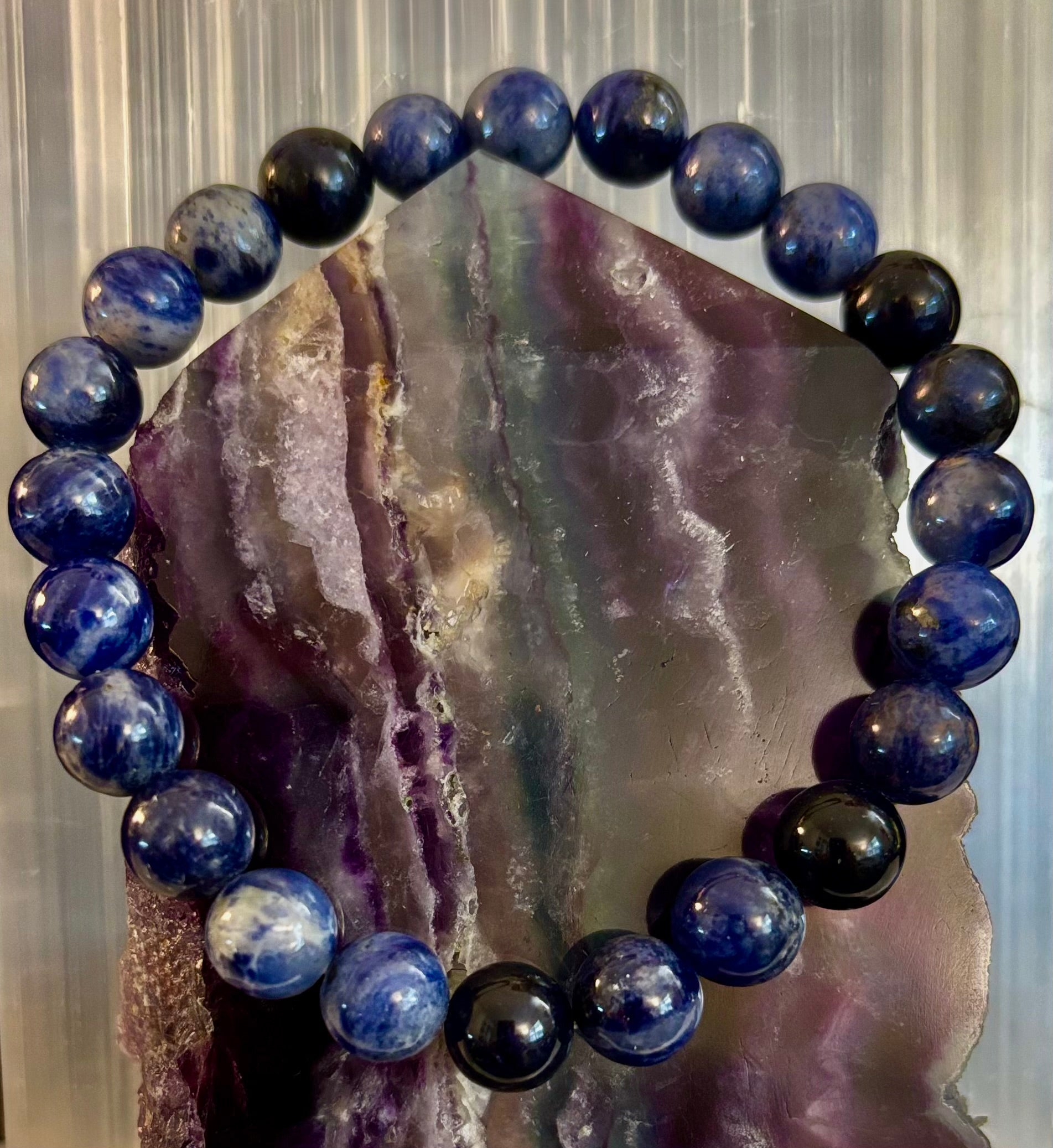 Sodalite Gemstone Bracelet – Intuition, Truth & Emotional Balance (Small to Large Wrist Size Options) | | Wiccan Center
