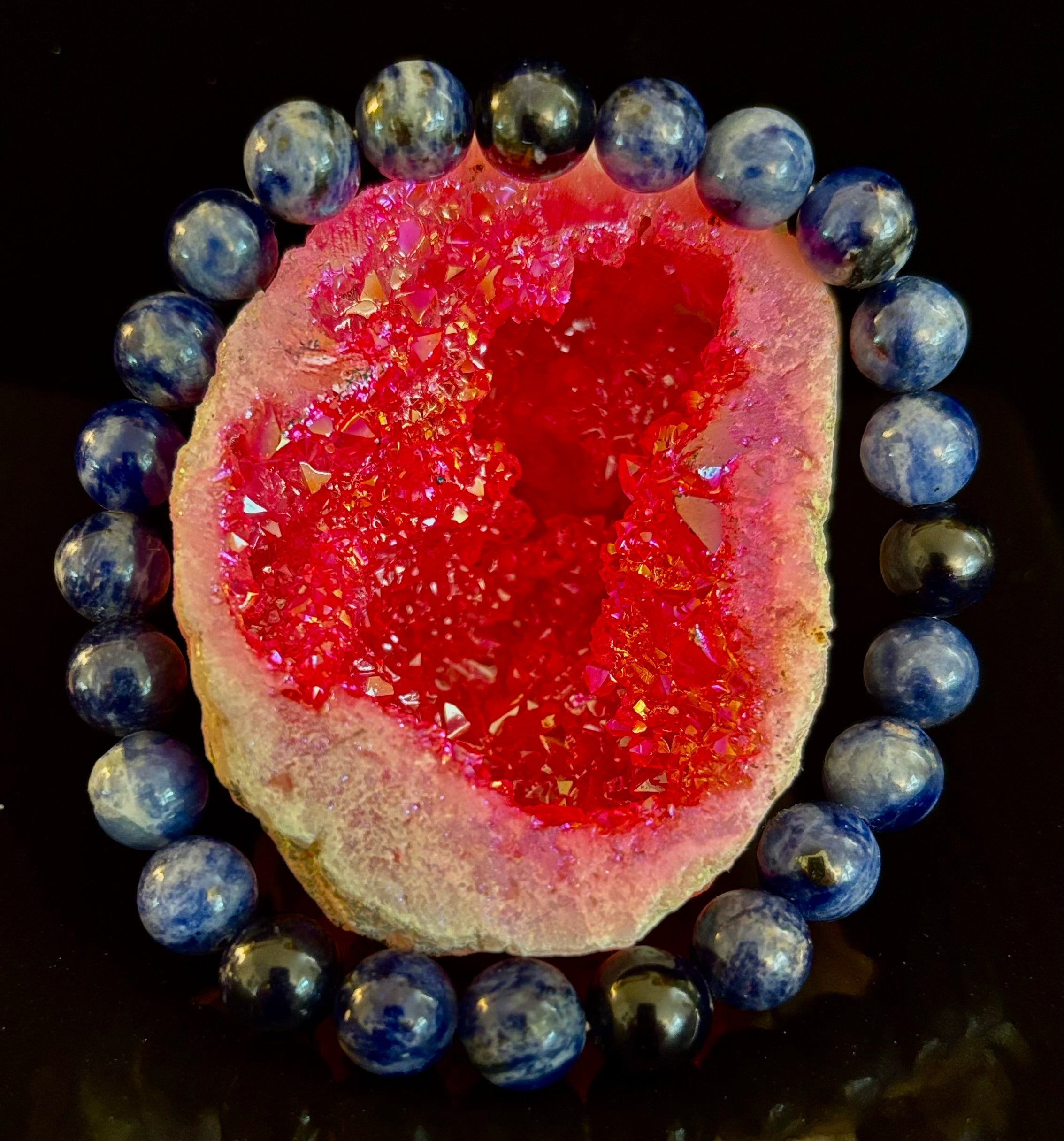 Sodalite Gemstone Bracelet – Intuition, Truth & Emotional Balance (Small to Large Wrist Size Options) | | Wiccan Center
