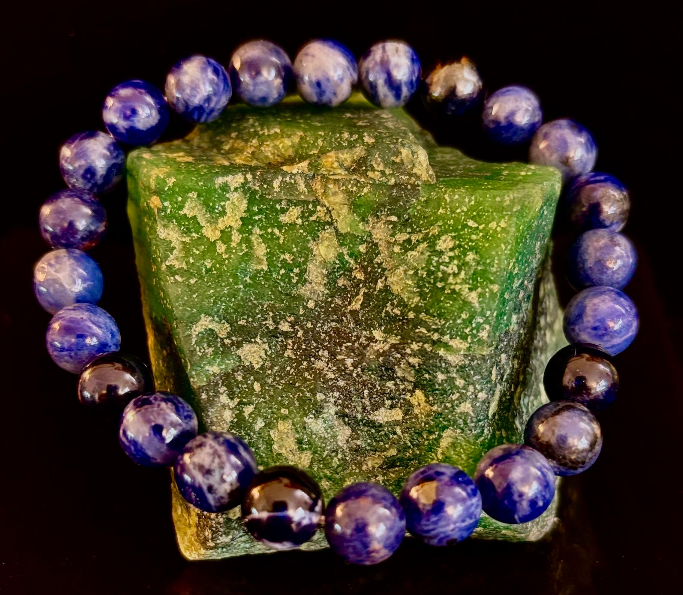 Sodalite Gemstone Bracelet – Intuition, Truth & Emotional Balance (Small to Large Wrist Size Options) | | Wiccan Center