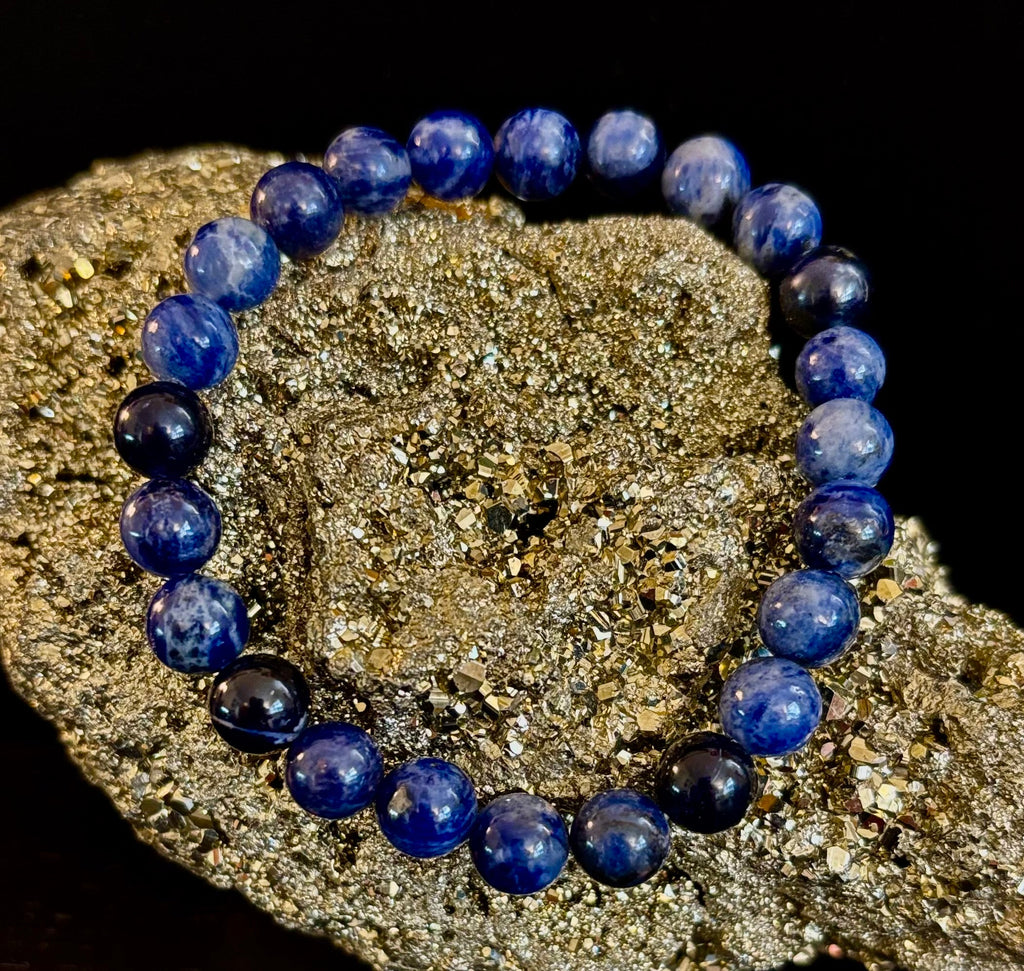 Sodalite Gemstone Bracelet – Intuition, Truth & Emotional Balance (Small to Large Wrist Size Options) | | Wiccan Center